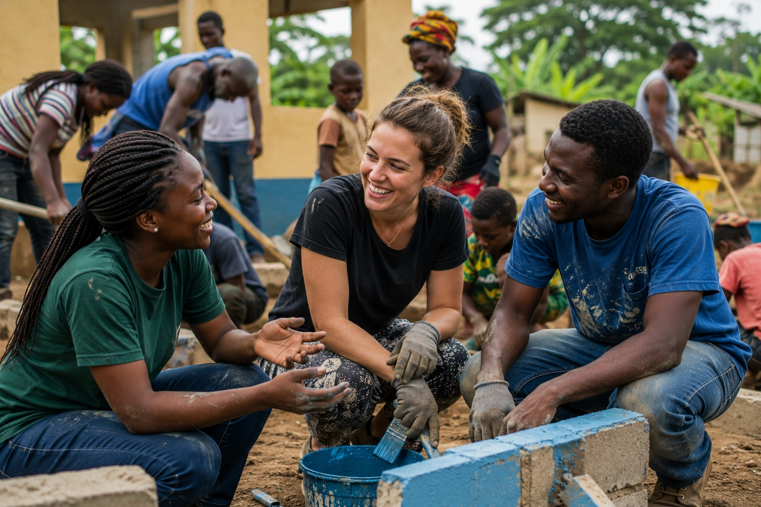 Volunteer in Ghana learning mission